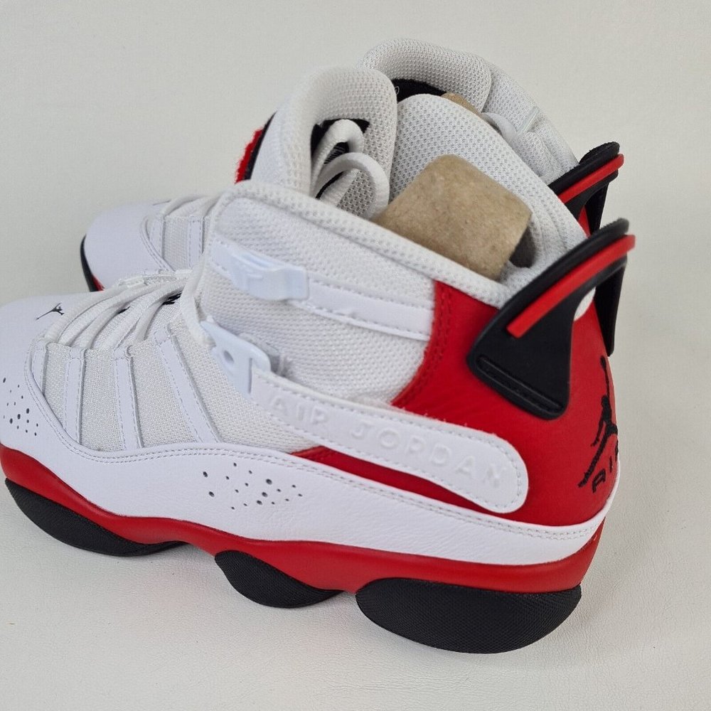 Nike Air Jordan 6 Rings Men Shoes Basketball White Leather - Picture 12 of 13